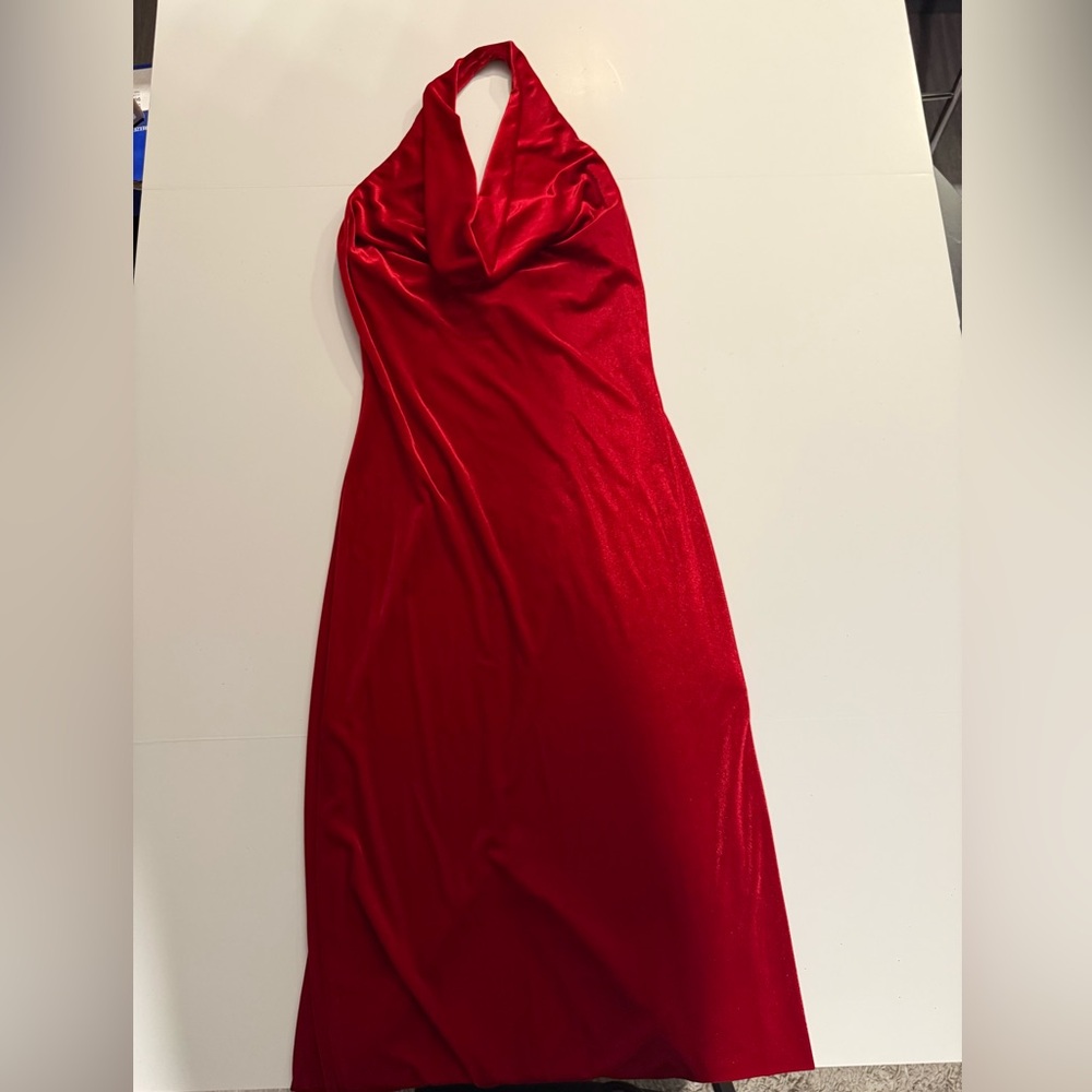 Zara Vibrant Red Backless Dress